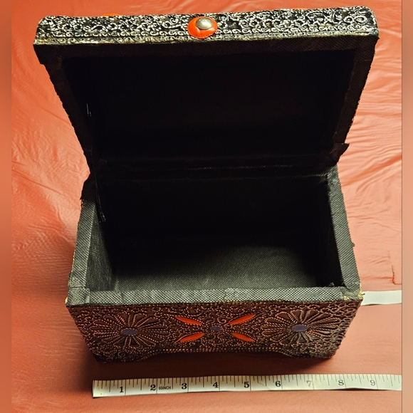 Moroccan Handmade Keepsake/Jewelry Box approx 8"×5"×5" New Unused - Picture 3 of 7